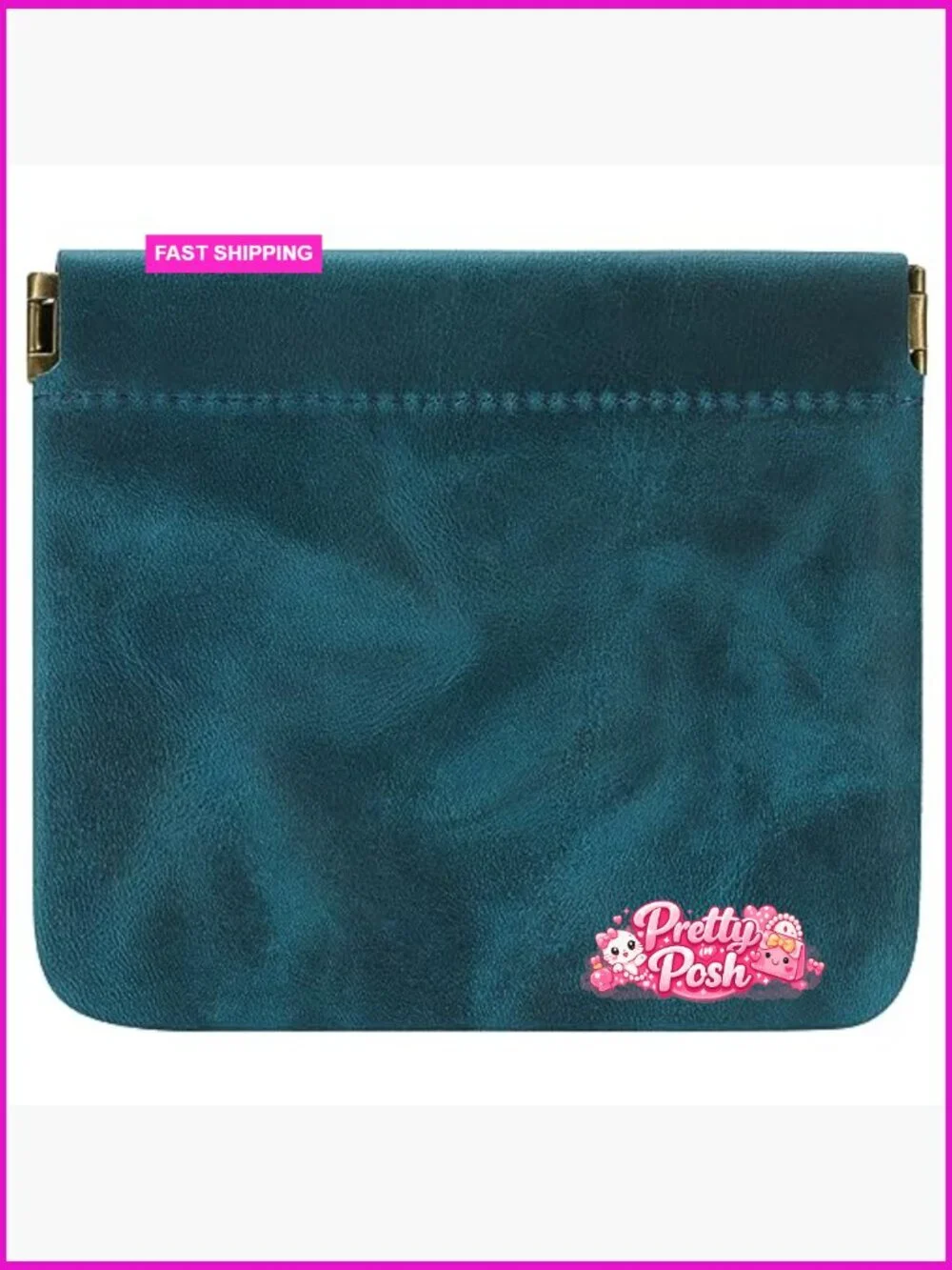 Genuine Leather Mini Coin Purse, Squeeze Wallet Change Holder